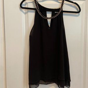 Black Top with Gold Chain
